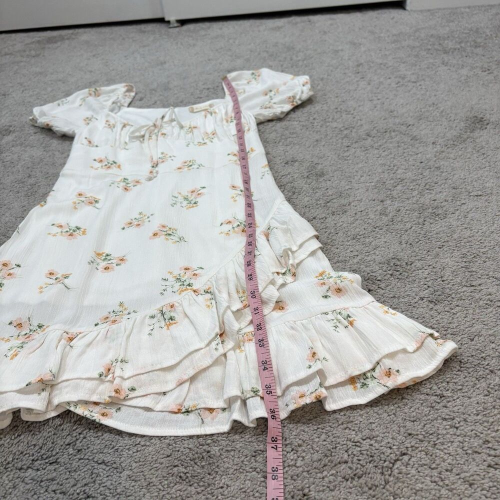 Altar’d State White Babydoll Dress Size M Milkmaid Cottagecore Prairie - Picture 7 of 11